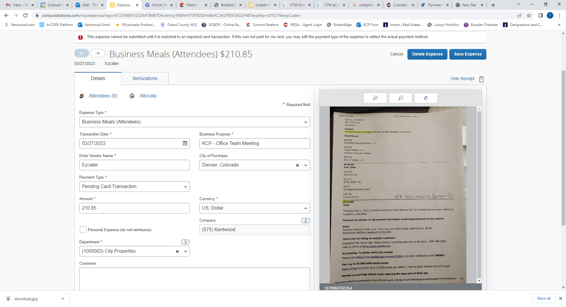 Unable to change payment type from Out of Pocket t... - SAP Concur ...