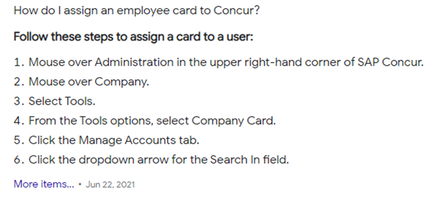 Corp card not showing in expense report - SAP Concur Community