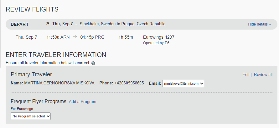 Error when buying the flight ticket - SAP Concur Community