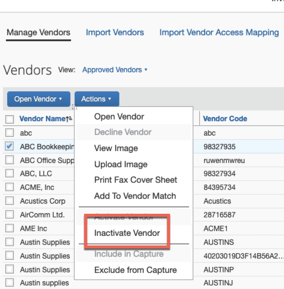 Inactivate a vendor via API - SAP Concur Community