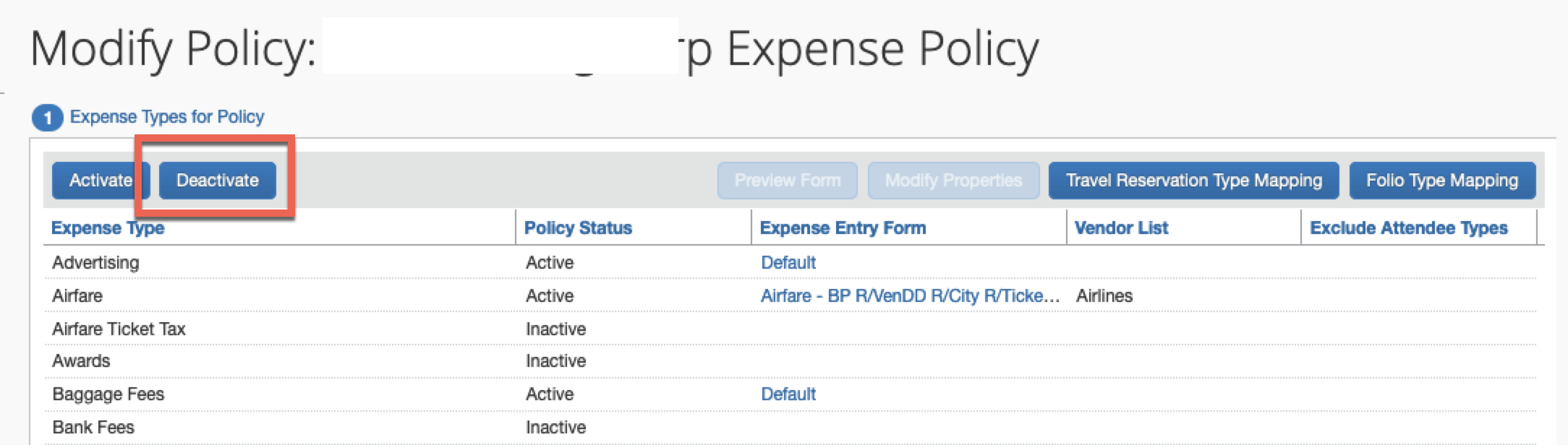Removing or Inactivating Expense types - SAP Concur Community