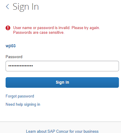 Concur expense login issue - SAP Concur Community