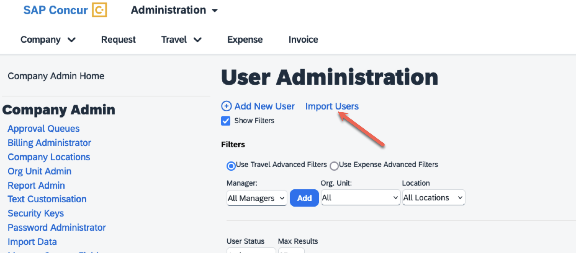 Re: Create a Bulk Upload Feature to add New Users ... - SAP Concur ...