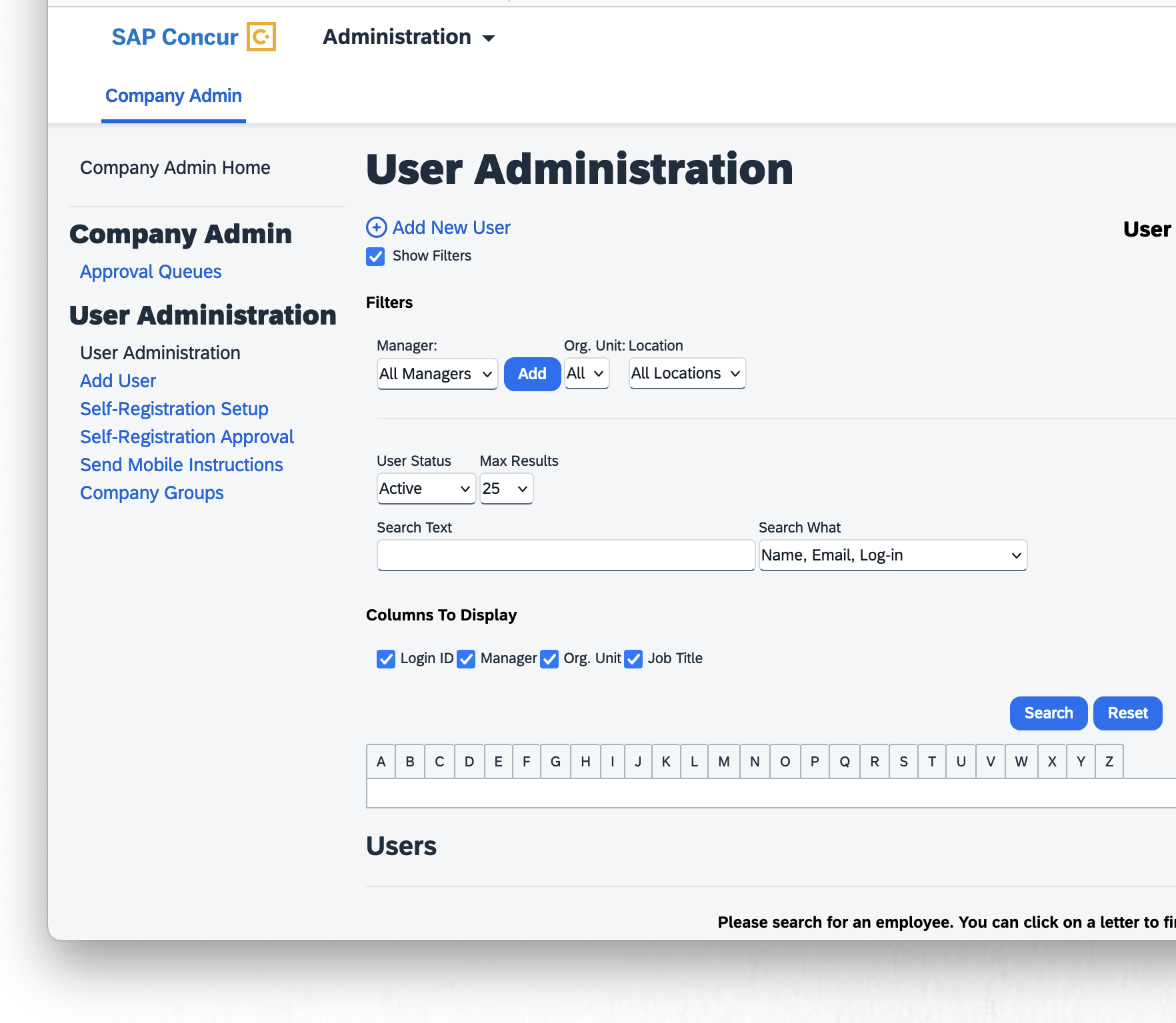 Re: Create a Bulk Upload Feature to add New Users ... - SAP Concur ...