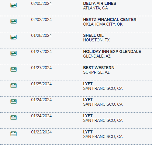 Concur Card Transactions