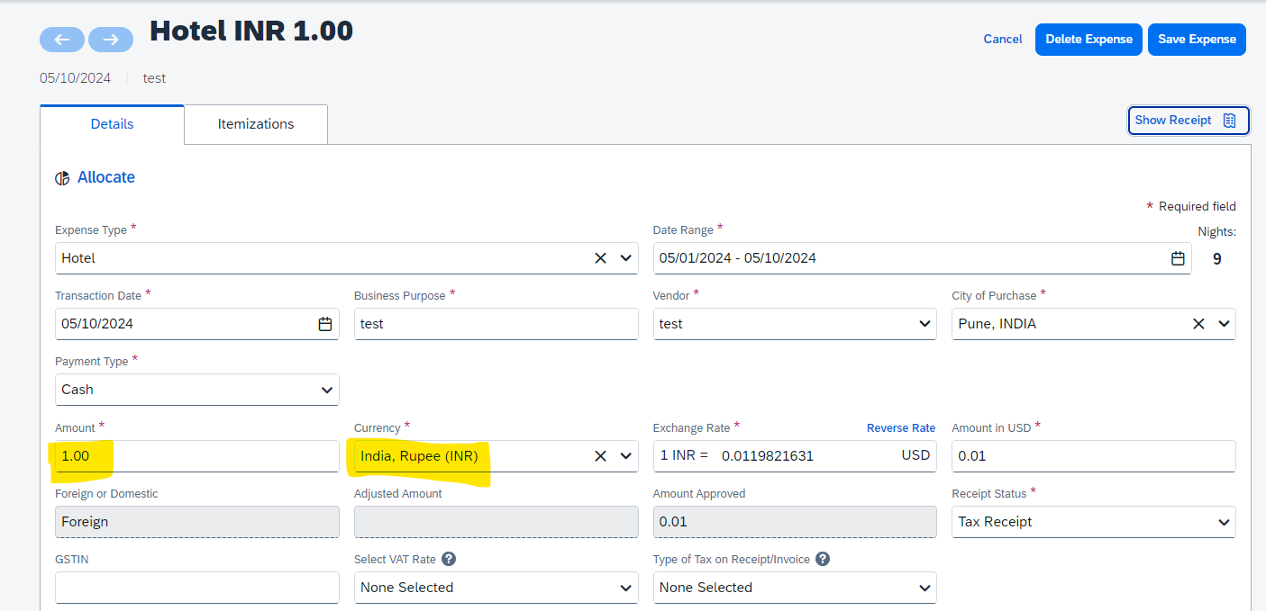 Solved: Currency Audit Rule - SAP Concur Community