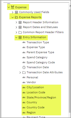 Adding Location to Report - SAP Concur Community