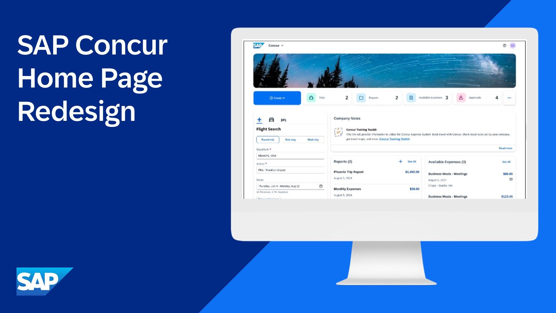 SAP Concur Home Page Redesign - SAP Concur Community