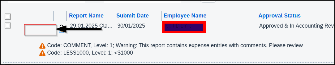 Review comments on an expense - SAP Concur Community