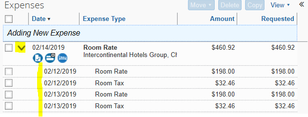 Itemization amounts within a report