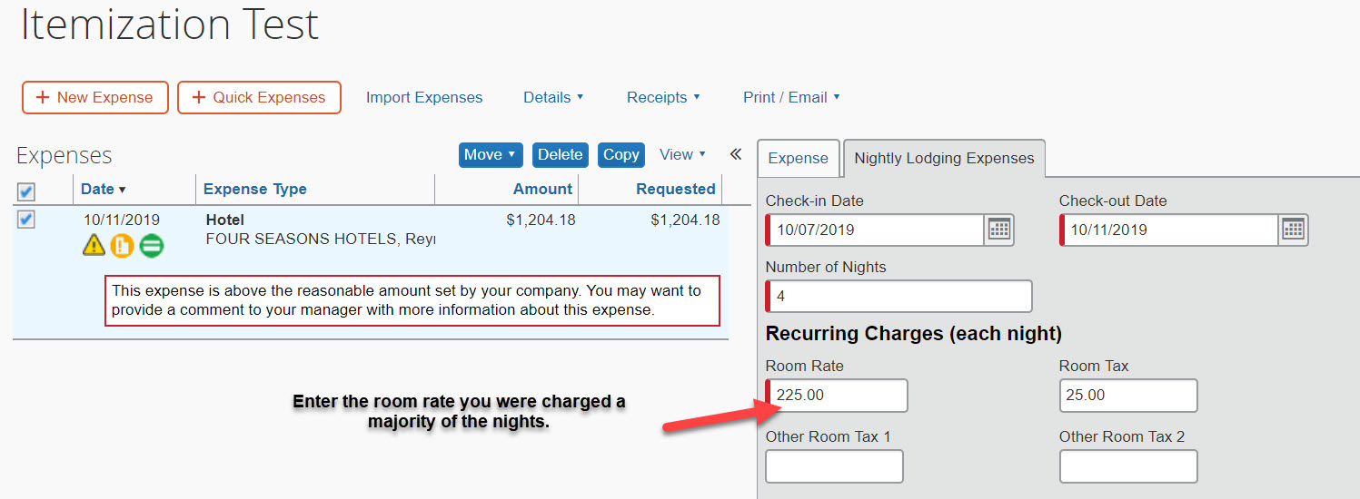 Solved: Re: Hotel Expense Itemization with different daily... - SAP ...