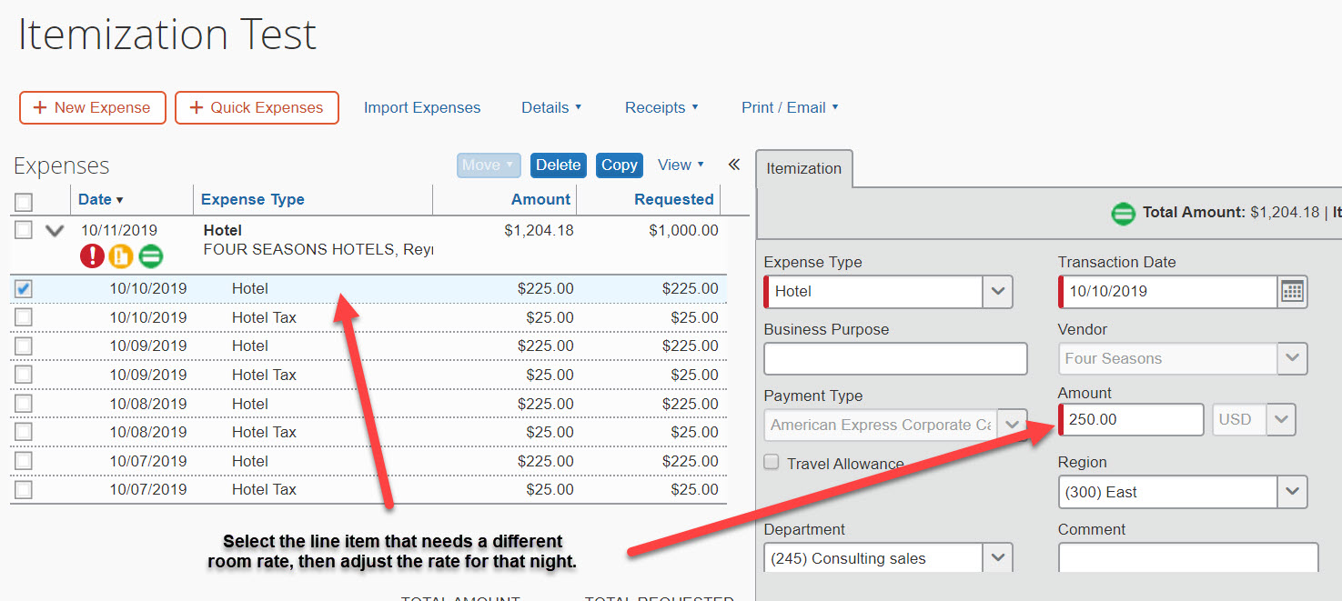 Solved: Re: Hotel Expense Itemization with different daily... - SAP ...