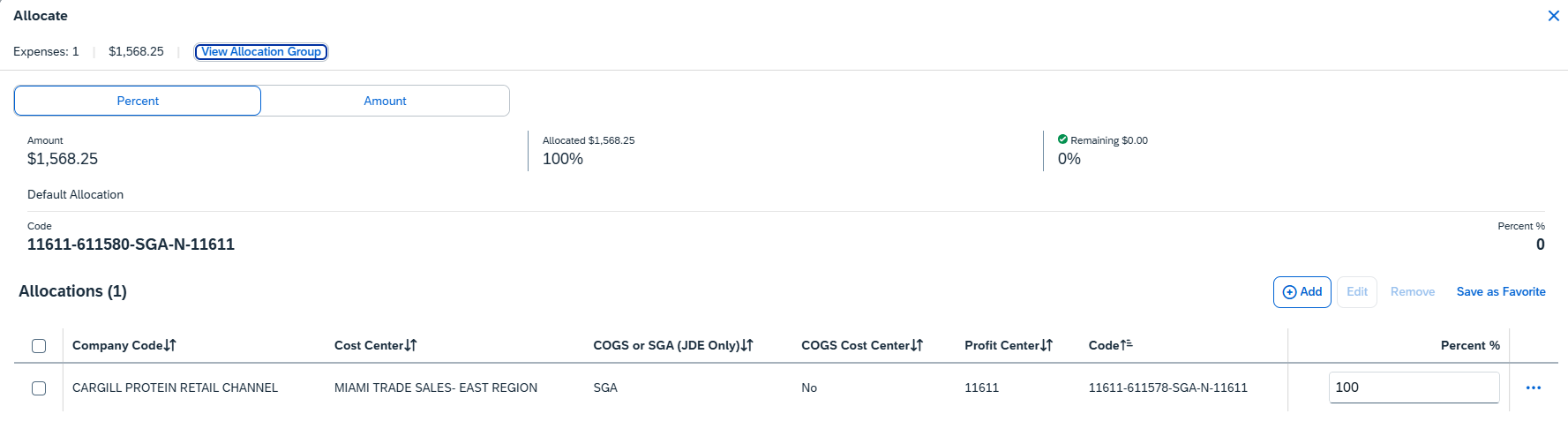 Solved: Report Heading Allocation Warning - SAP Concur Community