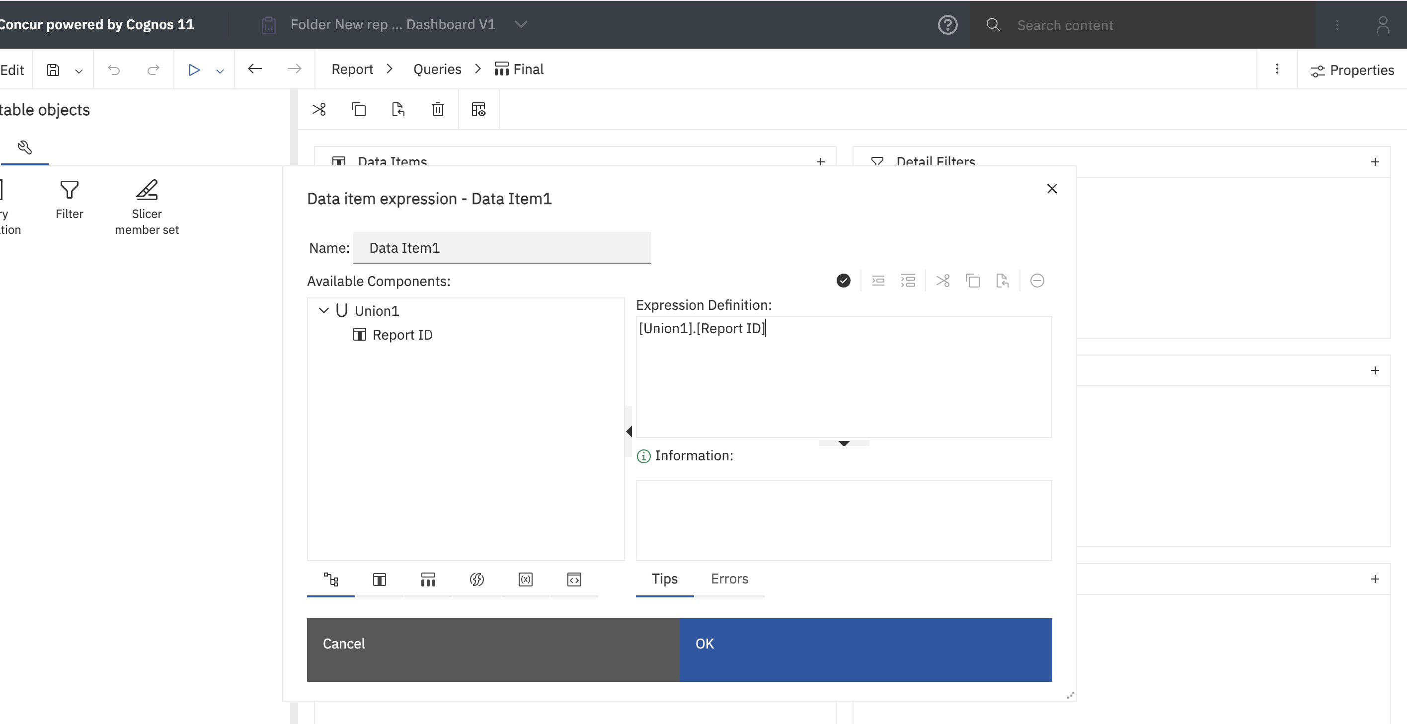How to sum field from two queries in concur Report - SAP Concur Community