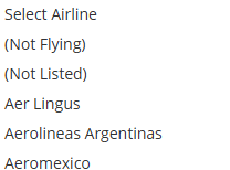 Avis Flight Info Options