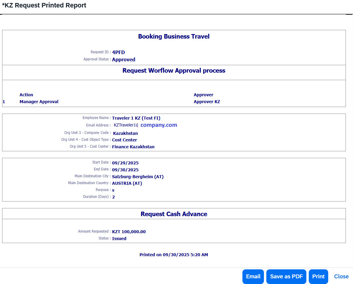 Including the Approval Workflow in a Printed Repor... - SAP Concur ...