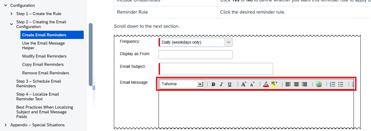 Hyperlink text in Email Reminders - SAP Concur Community