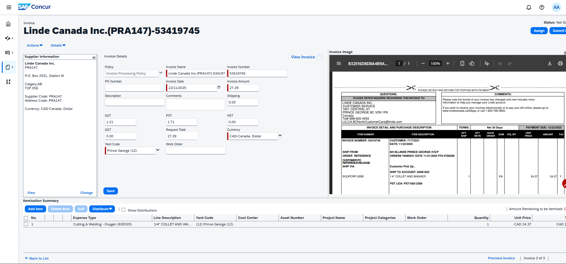 Invoices screen not scaled correctly due to new si... - SAP Concur ...