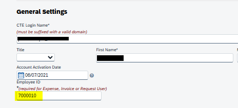 User Details-Employee ID