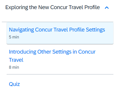 Navigating Concur Travel Profile Settings