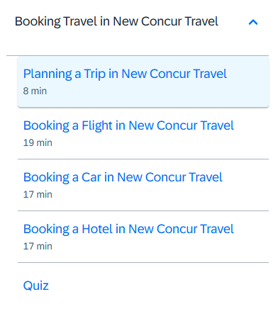 Planning a Trip in New Concur Travel