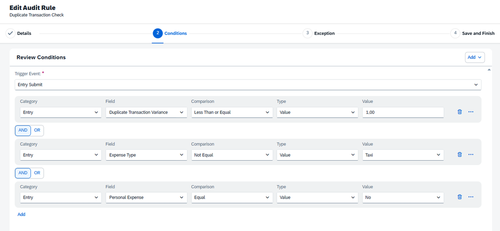Audit Rule - Duplicate Transaction Check