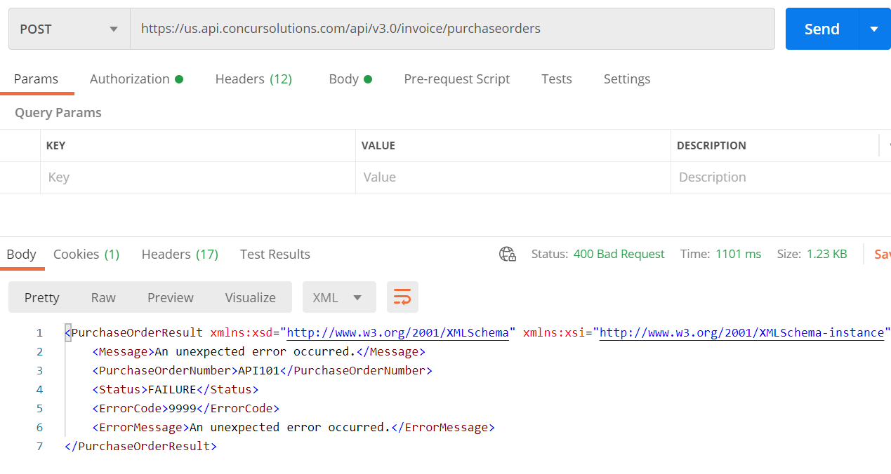 PO Import in Concur failing with Error Code 9999 SAP Concur Community