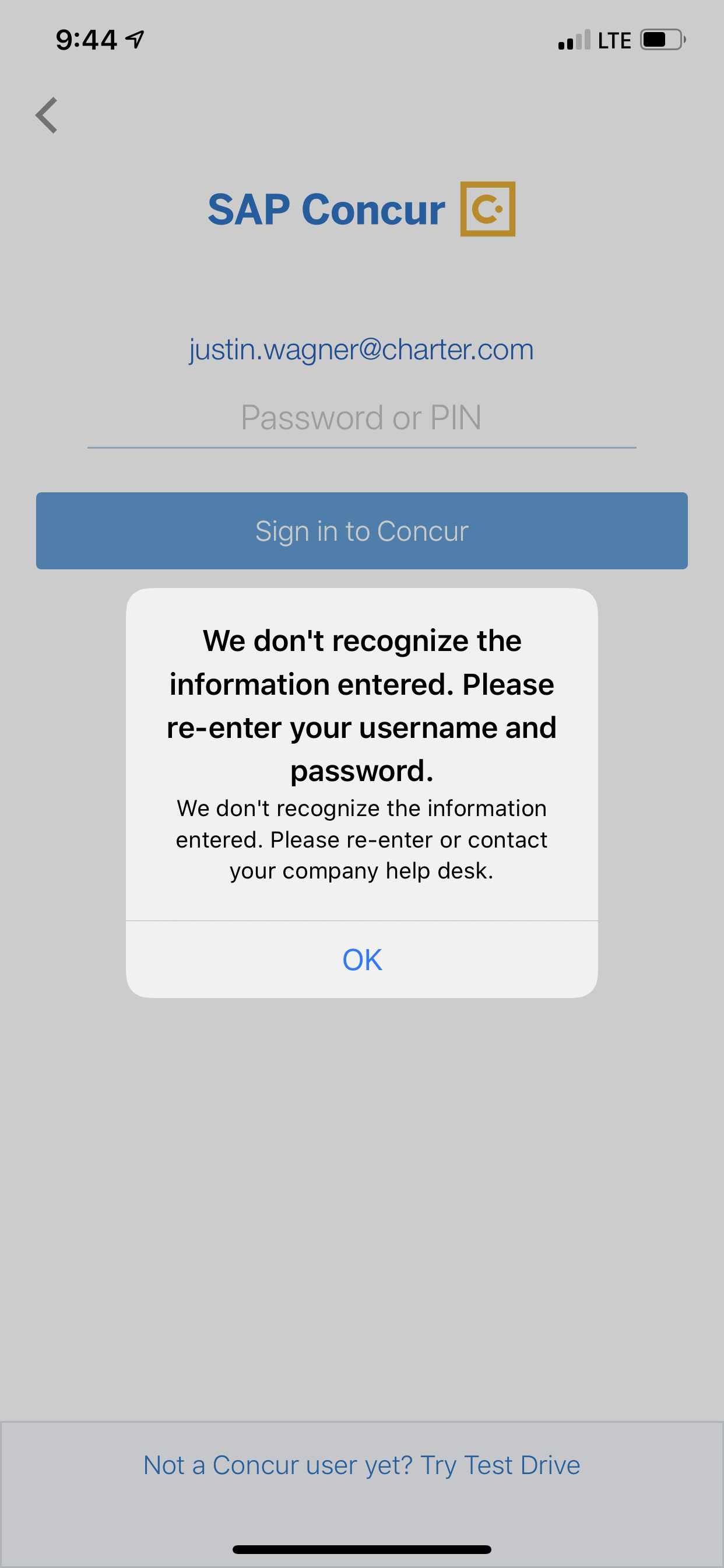 Cannot Login To Concur Mobile App Sap Concur Community