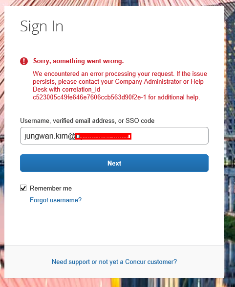 I cannot login to Concur Expense Web - SAP Concur Community