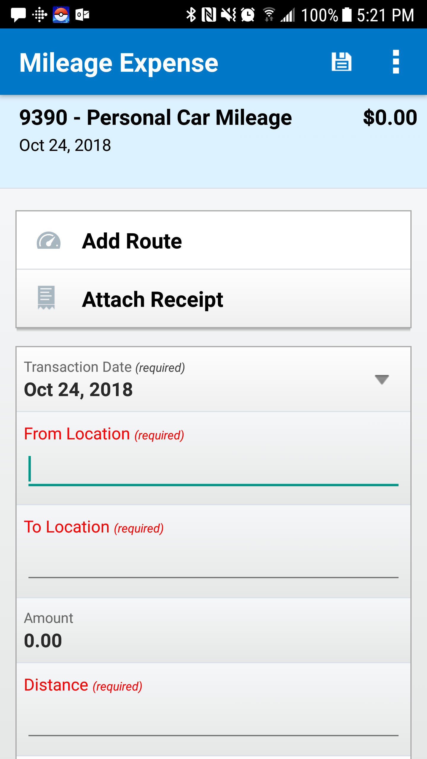 Personal Mileage SAP Concur Community