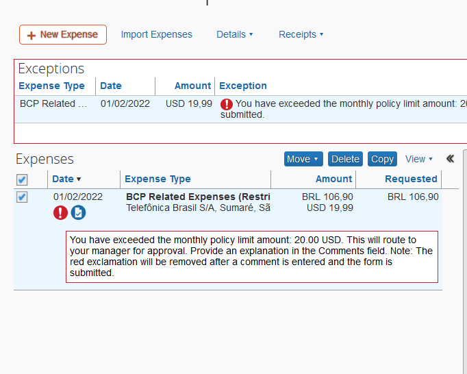 Exception Error Code help - SAP Concur Community