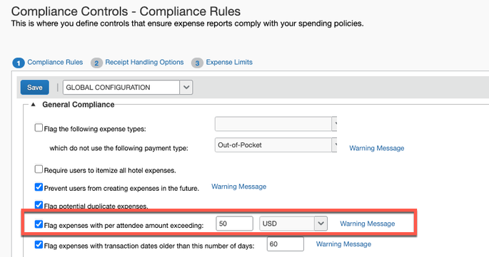 Solved: Warning Message modification - SAP Concur Community