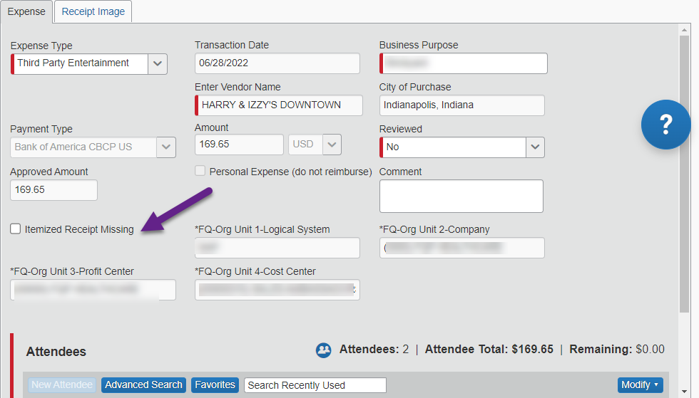 Missing Itemized Receipt Tracking - SAP Concur Community