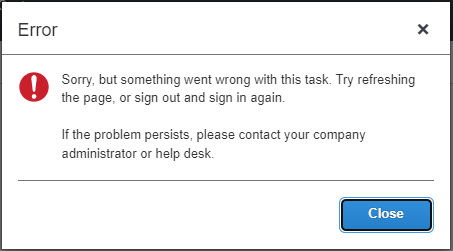 Error 500 - Sorry, something went wrong - SAP Concur Community