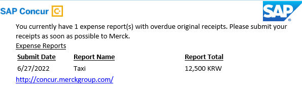 Solved: Missing Original Receipt - SAP Concur Community