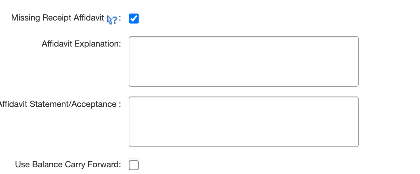 Missing receipt affidavit - SAP Concur Community