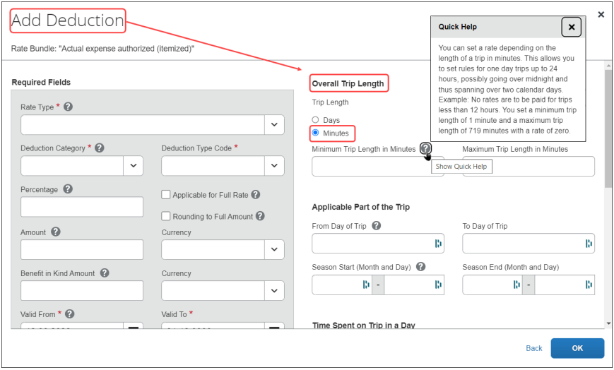 concur travel allowance checkbox