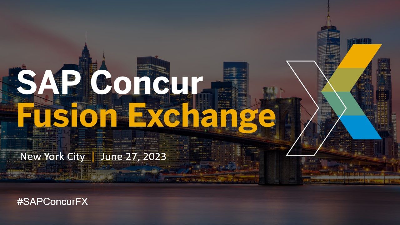 SAP Concur Fusion Exchange, New York City June 2... SAP Concur