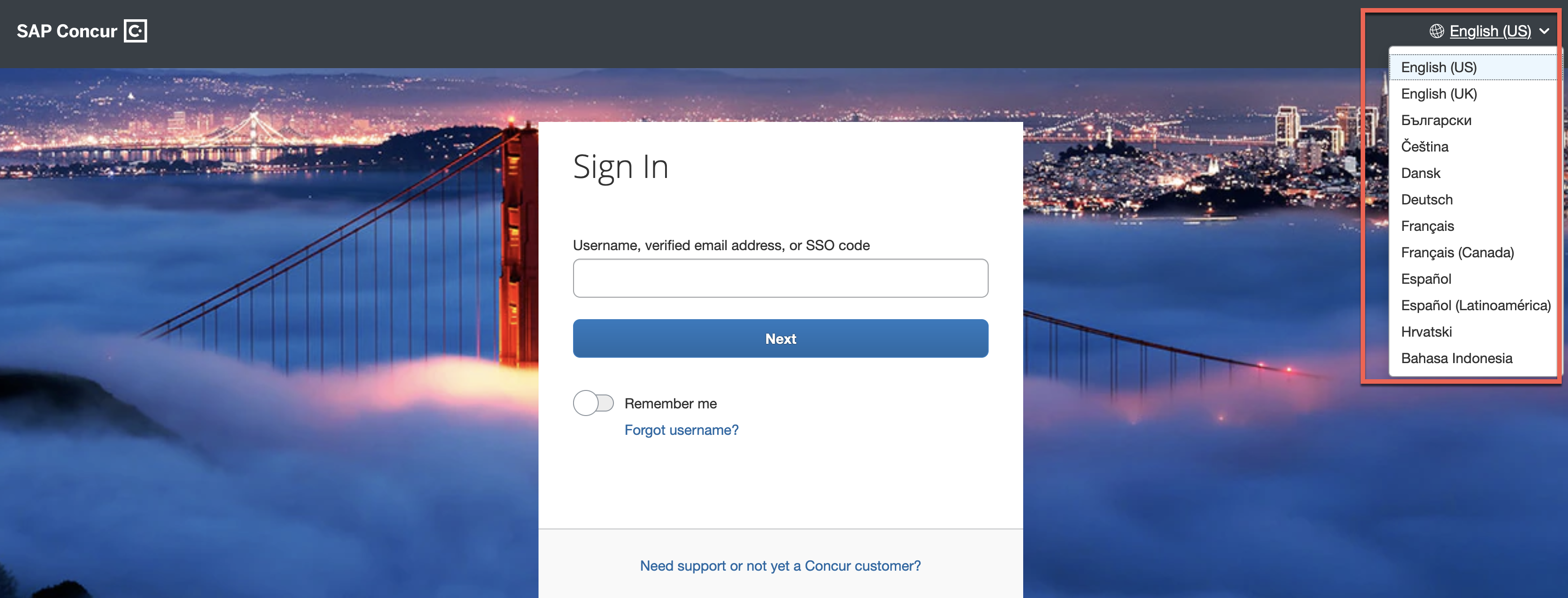 Default Language - SAP Concur Community
